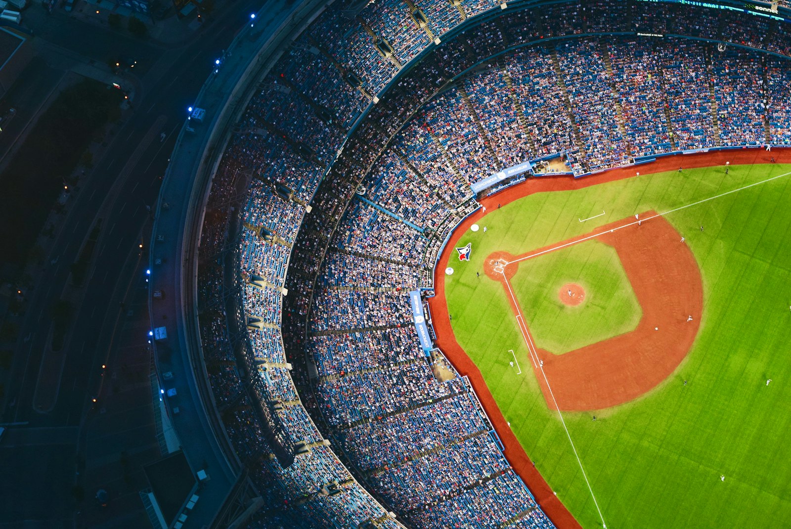 Stadium under lights